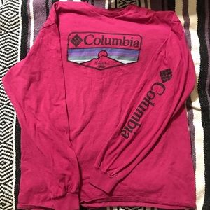 Columbia long sleeve pink shirt size xl